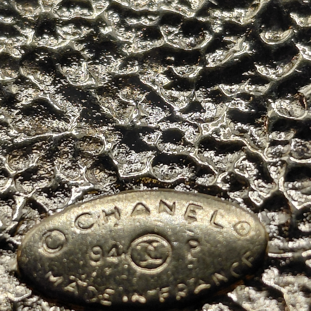 CHANEL Vintage Coco Mark CC Logo Round Pendant Necklace Gold Tone 94P Auth - Picture 3 of 8